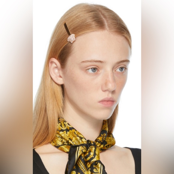 🎉HP🎉Versace Gold Crystal 'La Medusa' Hair Clip - Picture 5 of 5